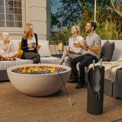 Juego de Utensilios para Chimenea de 4 Piezas de Metal con Escoba Pala Atizador y Cubo 20x20x65 cm Plateado - Ogal.Es