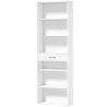Estantería para Libros Alta y Estrecha Librería de 7 Niveles con Cajón 6 Compartimentos Abiertos 60x24x182 cm Bl... - Ogal.Es