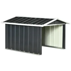 Garaje para Robot Cortacésped de Acero Galvanizado con Techo Dos Aguas para Jardín Exterior 87x103x66 cm Gris Os... - Ogal.Es