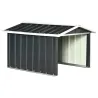 Garaje para Robot Cortacésped de Acero Galvanizado con Techo Dos Aguas para Jardín Exterior 87x103x66 cm Gris Os... - Ogal.Es