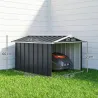 Garaje para Robot Cortacésped de Acero Galvanizado con Techo Dos Aguas para Jardín Exterior 87x103x66 cm Gris Os... - Ogal.Es