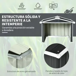 Garaje para Robot Cortacésped de Acero Galvanizado con Techo Dos Aguas para Jardín Exterior 87x103x66 cm Gris Os... - Ogal.Es