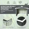 Garaje para Robot Cortacésped de Acero Galvanizado con Techo Dos Aguas para Jardín Exterior 87x103x66 cm Gris Os... - Ogal.Es