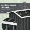 Garaje para Robot Cortacésped de Acero Galvanizado con Techo Dos Aguas para Jardín Exterior 87x103x66 cm Gris Os... - Ogal.Es
