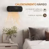 Calefactor Eléctrico de Pared 2000W con 3 Modos Pantalla LED Termostato Temporizador y Oscilación Negro - Ogal.Es