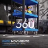 Carro de Herramientas con 3 Estantes Ruedas y Asas para Garaje Mecánico Hogar Carga 120 kg Azul y Negro - Ogal.Es