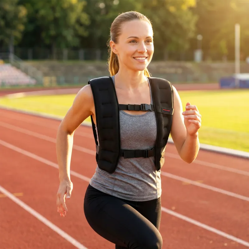 Chaleco Lastrado 8 kg Transpirable con Correas Ajustables y Bandas Reflectantes para Entrenamiento Fuerza Joggin... - Ogal.Es