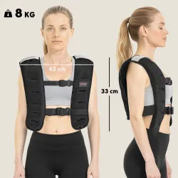 Chaleco Lastrado 8 kg Transpirable con Correas Ajustables y Bandas Reflectantes para Entrenamiento Fuerza Joggin... - Ogal.Es