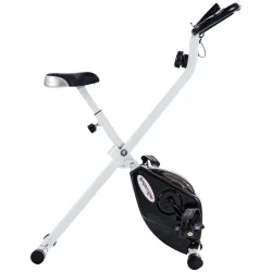 Bicicleta Estática Plegable 8 Niveles Resistencia Magnética Monitor LCD Asiento Ajustable Sensor Ritmo Soporte T... - Ogal.Es