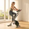 Bicicleta Estática Plegable 8 Niveles Resistencia Magnética Monitor LCD Asiento Ajustable Sensor Ritmo Soporte T... - Ogal.Es