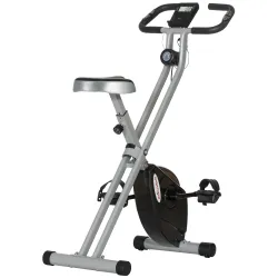 Bicicleta Estática Plegable 8 Niveles Resistencia Magnética Monitor LCD Asiento Ajustable Sensor Ritmo Soporte T... - Ogal.Es