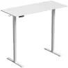 Escritorio Elevable Eléctrico 140x60 cm con 3 Memorias Pantalla LED 2 Ganchos y 2 Pasacables Blanco - Ogal.Es