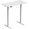 Escritorio Elevable Eléctrico 120x60 cm con 3 Memorias Pantalla LED 2 Ganchos y 2 Pasacables Blanco - Ogal.Es