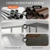 Mesa de Trabajo de Acero Inoxidable con 2 Estantes para Cocina Garaje Taller Carga 100 kg 120x60x86 cm Plata - Ogal.Es
