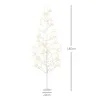 Árbol de Navidad Artificial 180 cm con 384 Luces LED Blanco Cálido Ramas Flexibles Base de Acero Blanco - Ogal.Es