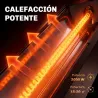 Calefactor Infrarrojos Terraza de Pie o Pared 2000 W con Mando 8 Niveles Calor Temporizador Apagado Inclinación ... - Ogal.Es