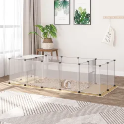 Valla para Mascotas DIY con 20 Paneles y Tapete Parque para Animales Pequeños para Cobayas y Erizos 175x70x45 cm... - Ogal.Es