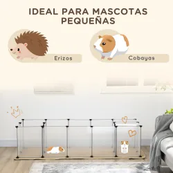 Valla para Mascotas DIY con 20 Paneles y Tapete Parque para Animales Pequeños para Cobayas y Erizos 175x70x45 cm... - Ogal.Es