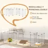 Valla para Mascotas DIY con 20 Paneles y Tapete Parque para Animales Pequeños para Cobayas y Erizos 175x70x45 cm... - Ogal.Es
