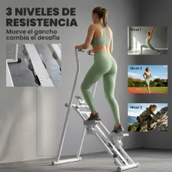 Stepper de Escalera para Casa Plegable con 3 Niveles de Resistencia Manillar Ajustable Monitor LCD Soporte para ... - Ogal.Es