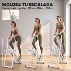 Stepper de Escalera para Casa Plegable con 3 Niveles de Resistencia Manillar Ajustable Monitor LCD Soporte para ... - Ogal.Es