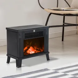 Chimenea decorativa con Efecto de Llama y Protección contra Sobrecalentamiento para Salas 13-18?m² 34x17x31 cm N... - Ogal.Es