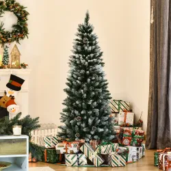 Árbol de Navidad 150 cm Árbol de Navidad Grande con 464 Puntas 28 Piñas Base Plegable y Soporte de Acero para De... - Ogal.Es