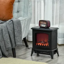 Chimenea decorativa con Termostato Ajustable y Protección Sobrecalentamiento para Salas 20-25?m² 36,5x24x45,5 cm... - Ogal.Es