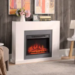 Chimenea Eléctrica 1800W-2000W con Mando a Distancia Llama Ajustable Termostato Temporizador Semanal para 37 m² ... - Ogal.Es