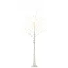 Árbol de Abedul Altura 180 cm con 96 Luces LED IP44 Blanco Cálido Decoración para Interiores 22x22x180 cm Blanco - Ogal.Es