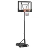 Canasta de Baloncesto con Altura Ajustable 206-260 cm Aro de Baloncesto con Ruedas y Base Rellenable Negro - Ogal.Es