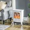 Chimenea Eléctrica 1000W/2000W con Efecto de Llama y Protección Sobrecalentamiento para 15-30 ? 45x28,5x54 cm Bl... - Ogal.Es