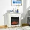 Chimenea Eléctrica 1800W con Efecto de Llama Mando a Distancia Temporizador Protección Contra Sobrecalentamiento... - Ogal.Es