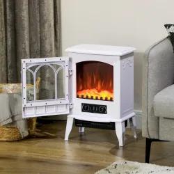 Chimenea Eléctrica 1000W/2000W Efecto de Llama Temperatura Ajustable y Protección Sobrecalentamiento para 15-30 ... - Ogal.Es