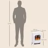 Chimenea Eléctrica 1000W/2000W Efecto de Llama Temperatura Ajustable y Protección Sobrecalentamiento para 15-30 ... - Ogal.Es