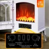 Chimenea Eléctrica 1000W/2000W Efecto de Llama Temperatura Ajustable y Protección Sobrecalentamiento para 15-30 ... - Ogal.Es