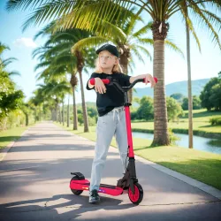 Patinete Eléctrico Plegable de +6 Años Motor 120 W Autonomía 6 KM MAX 10 KM/H Ruedas de 5" - 5,5" Altura Ajustab... - Ogal.Es