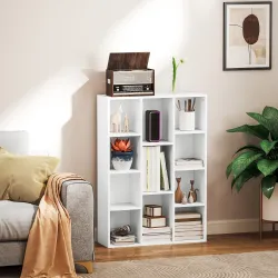 Estantería de Almacenaje con 11 Compartimentos Diseño Vertical u Horizontal para Libros Decoración 74,3x24x106 c... - Ogal.Es