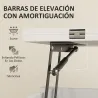 Mesa de Centro Elevable y Extensible con Compartimentos Ocultos Estante Abierto 100x90x62 cm Blanco - Ogal.Es