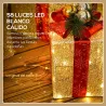 Juego de 3 Cajas de Regalo Navidad con 58 LED Blanco Cálido Adornos Luminosos para el Árbol de Navidad Dorado - Ogal.Es