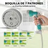 Manguera Retráctil de Pared con Carrete de 10+1 m con Retorno Enrollado Automático y Boquilla de 7 Funciones Gir... - Ogal.Es