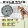 Manguera Retráctil de Pared con Carrete de 10+1 m con Retorno Enrollado Automático y Boquilla de 7 Funciones Gir... - Ogal.Es