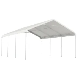 Carpa Garaje Portátil 5x6 m con Estructura de Acero Galvanizado Impermeable Anti-UV Cobertizo para Herramientas ... - Ogal.Es