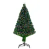Árbol de Navidad 120cm Artificial Árboles de Abeto con Soporte Fibra Óptica Brillante LED Multicolor Ignífugo - Ogal.Es