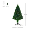 Árbol de Navidad 120cm Artificial Árboles de Abeto con Soporte Fibra Óptica Brillante LED Multicolor Ignífugo - Ogal.Es