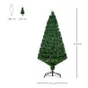 Árbol de Navidad 150cm Artificial Árboles de Abeto con Soporte Fibra Óptica Brillante LED Multicolor Ignífugo - Ogal.Es