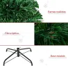 Árbol de Navidad 150cm Artificial Árboles de Abeto con Soporte Fibra Óptica Brillante LED Multicolor Ignífugo - Ogal.Es