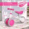 Bicicleta sin Pedales Limitado a 135° Asiento Ajustable Ruedas Traseras con Luces para Niños y Niñas de 1 a 2 Añ... - Ogal.Es