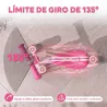 Bicicleta sin Pedales Limitado a 135° Asiento Ajustable Ruedas Traseras con Luces para Niños y Niñas de 1 a 2 Añ... - Ogal.Es
