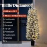Árbol de Navidad Nevado con 100 Luces LED 120 cm 8 Modos 180 Ramas Verde y Blanco - Ogal.Es